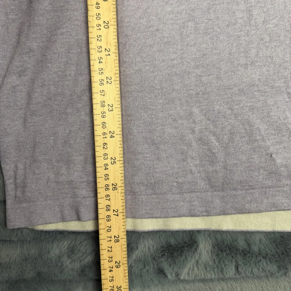 Banana Republic Mens XL V-Neck Sweater Silk Cotton Cashmere Blend Lavender 13326